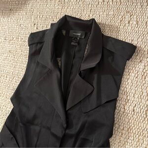 Solid sheer black vest size 4